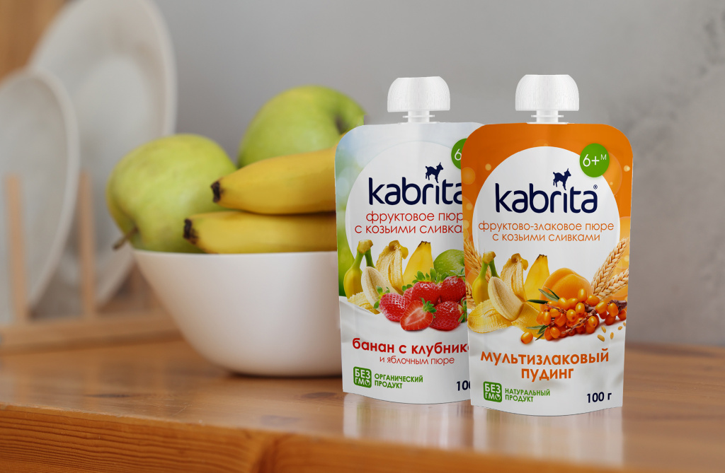 Фруктовое пюре Kabrita с козьими сливками