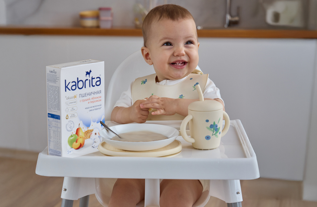 Легкая каша Kabrita помогает малышу восстановиться после высокой температуры и болезни